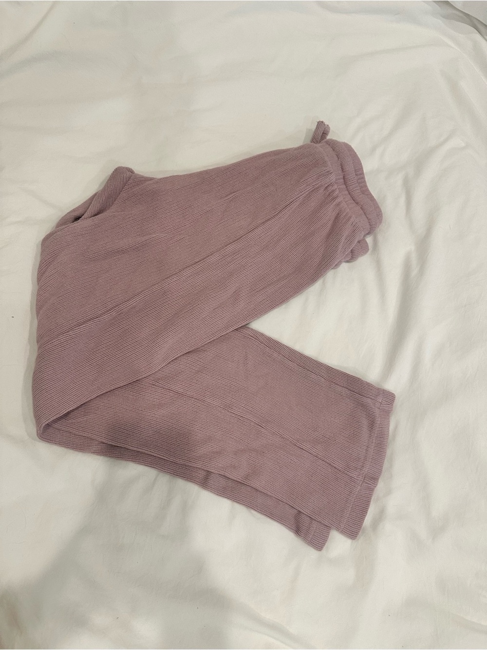 Wildfox Girls' Mauve Ribbed Leggings
